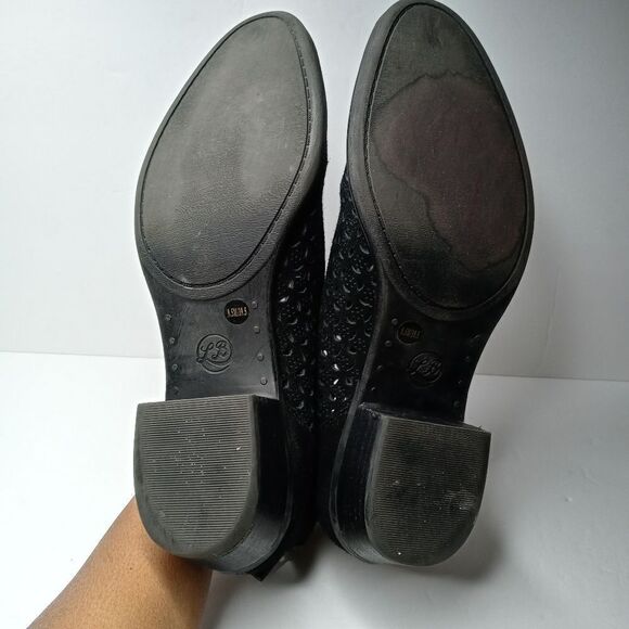 Lucky Brand Black Leather Perforated Booties - Picture 7 of 7